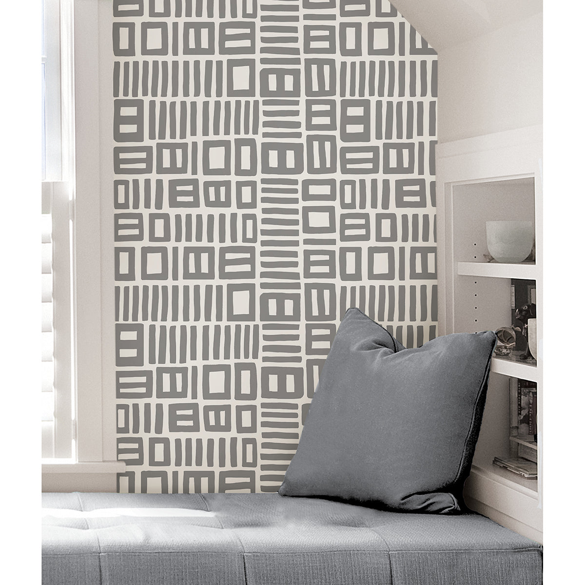 Grey Traverse Peel and Stick Wallpaper - Brewster Wallcovering