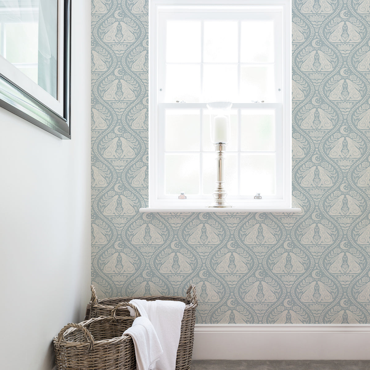 Blue Moon Rabbit Peel and Stick Wallpaper  | Brewster Wallcovering - The WorkRm