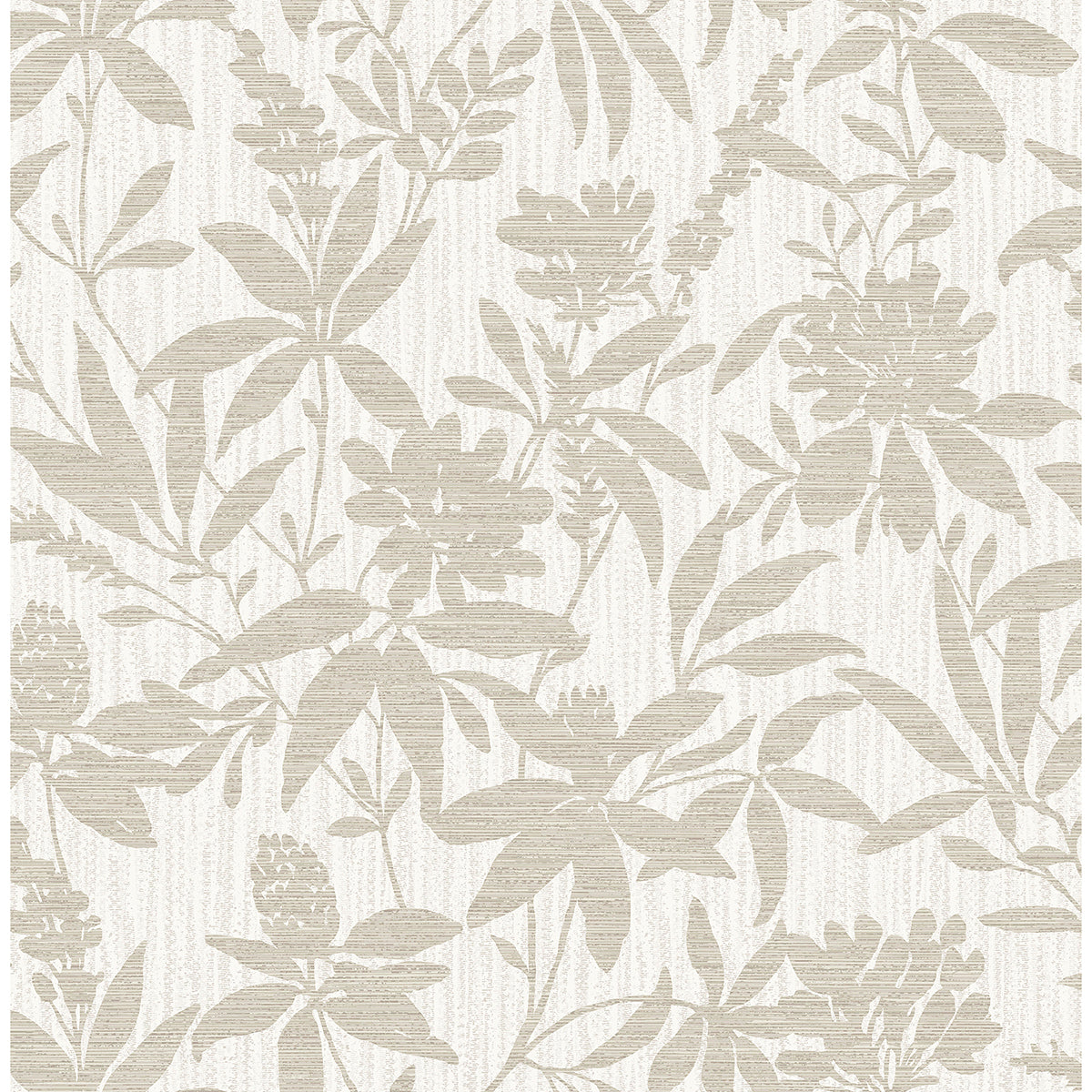 Riemann Beige Floral Wallpaper - Brewster Wallcovering