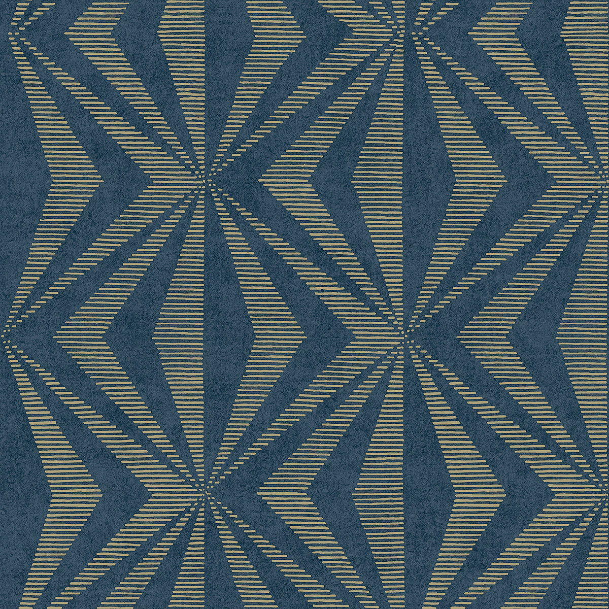 Monge Blue Geometric Wallpaper - Brewster Wallcovering