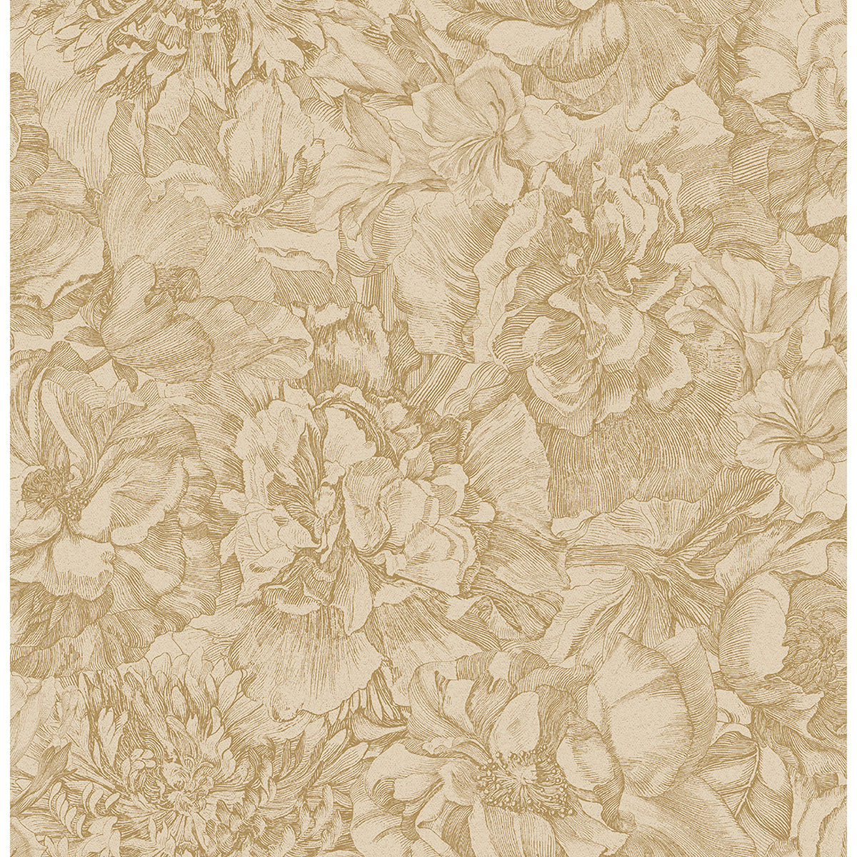 Picture of Auguste Gold Floral Wallpaper