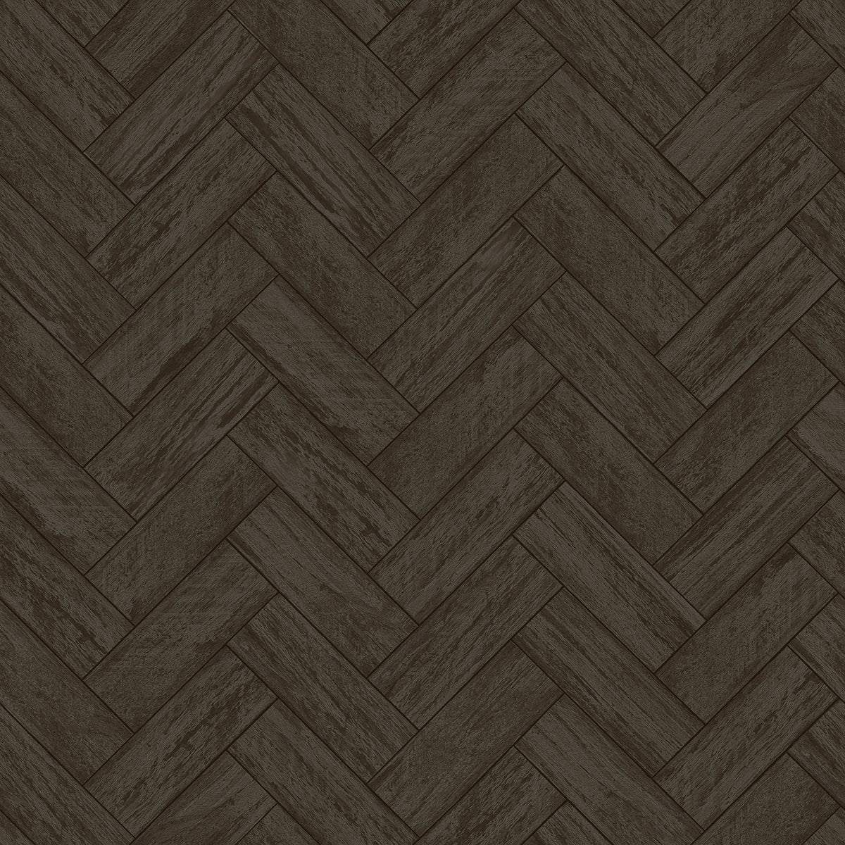 Brewster Wallcovering-Kaliko Charcoal Wood Herringbone Wallpaper