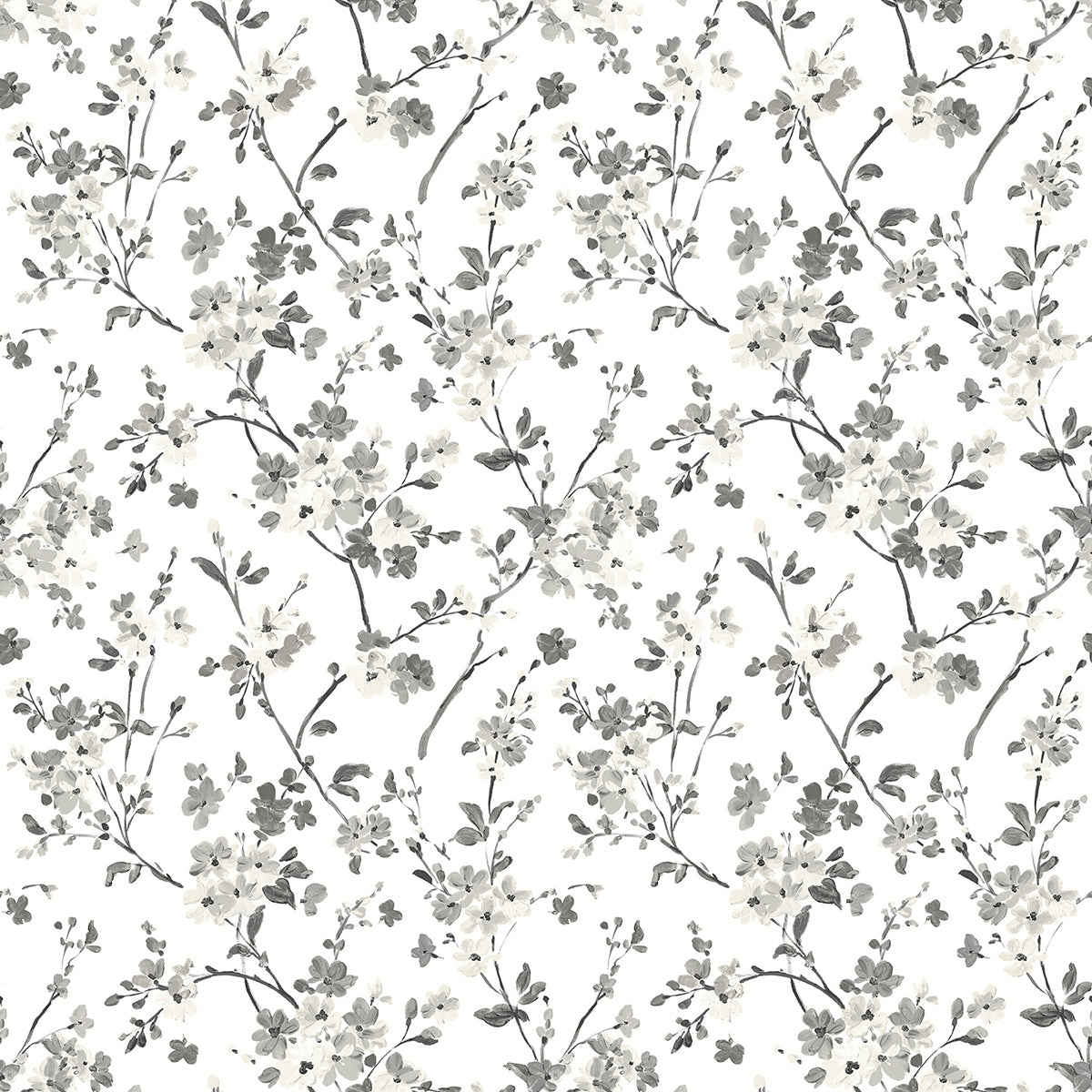 Picture of Glinda Black Floral Trail Wallpaper