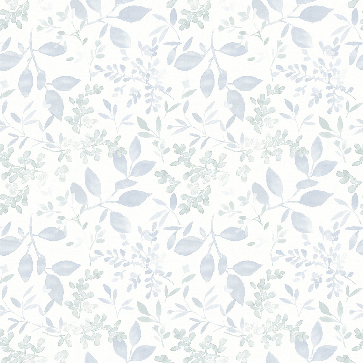 Brewster Wallcovering-Tinker Light Blue Woodland Botanical Wallpaper