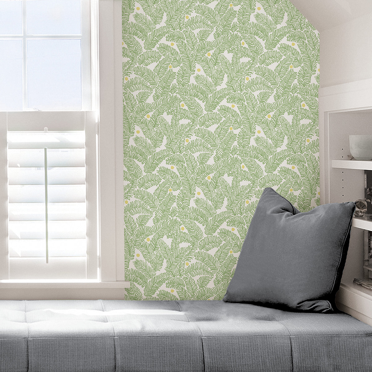 Green Fernanda Peel and Stick Wallpaper - Brewster Wallcovering