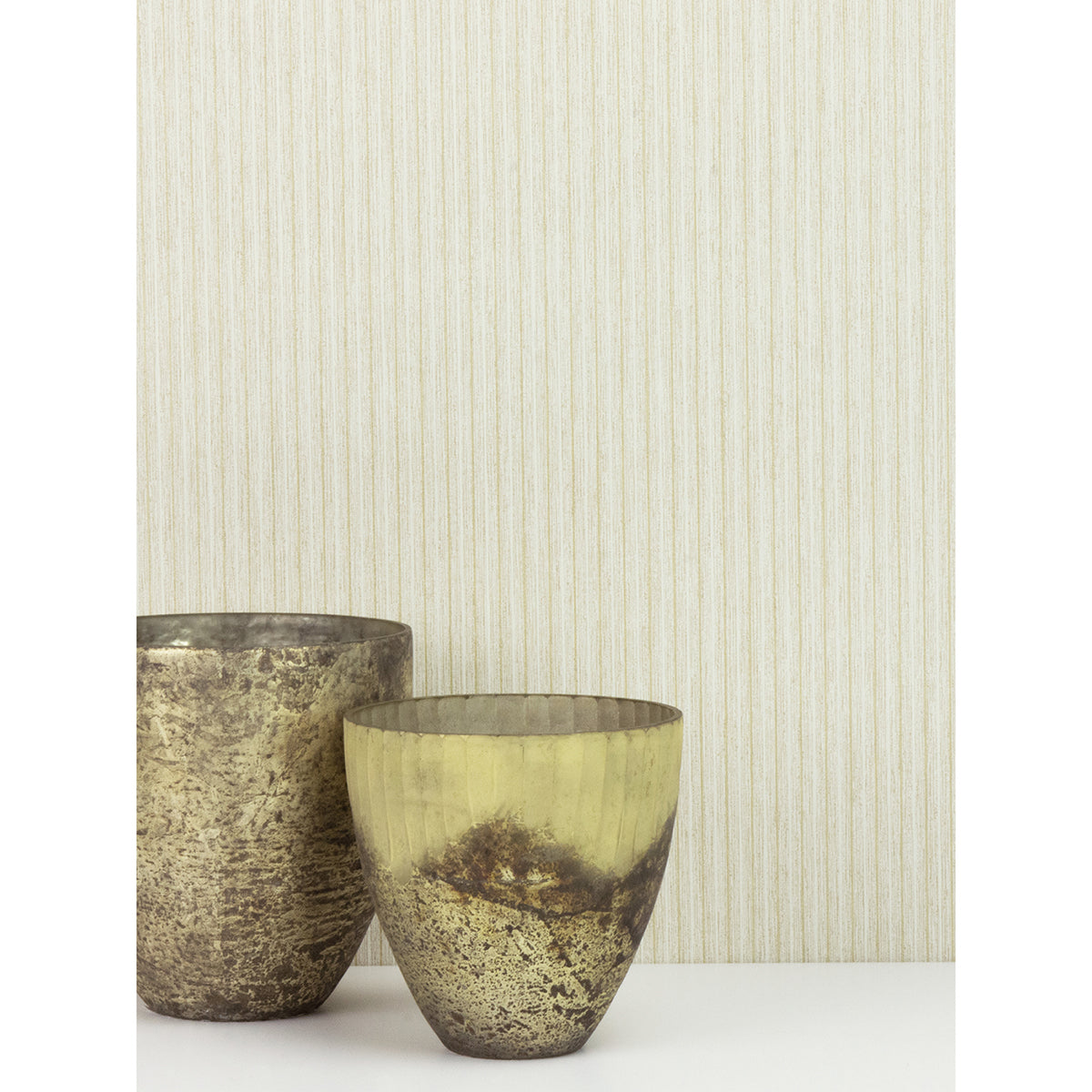 Lily Beige Stripe Wallpaper  | Brewster Wallcovering - The WorkRm