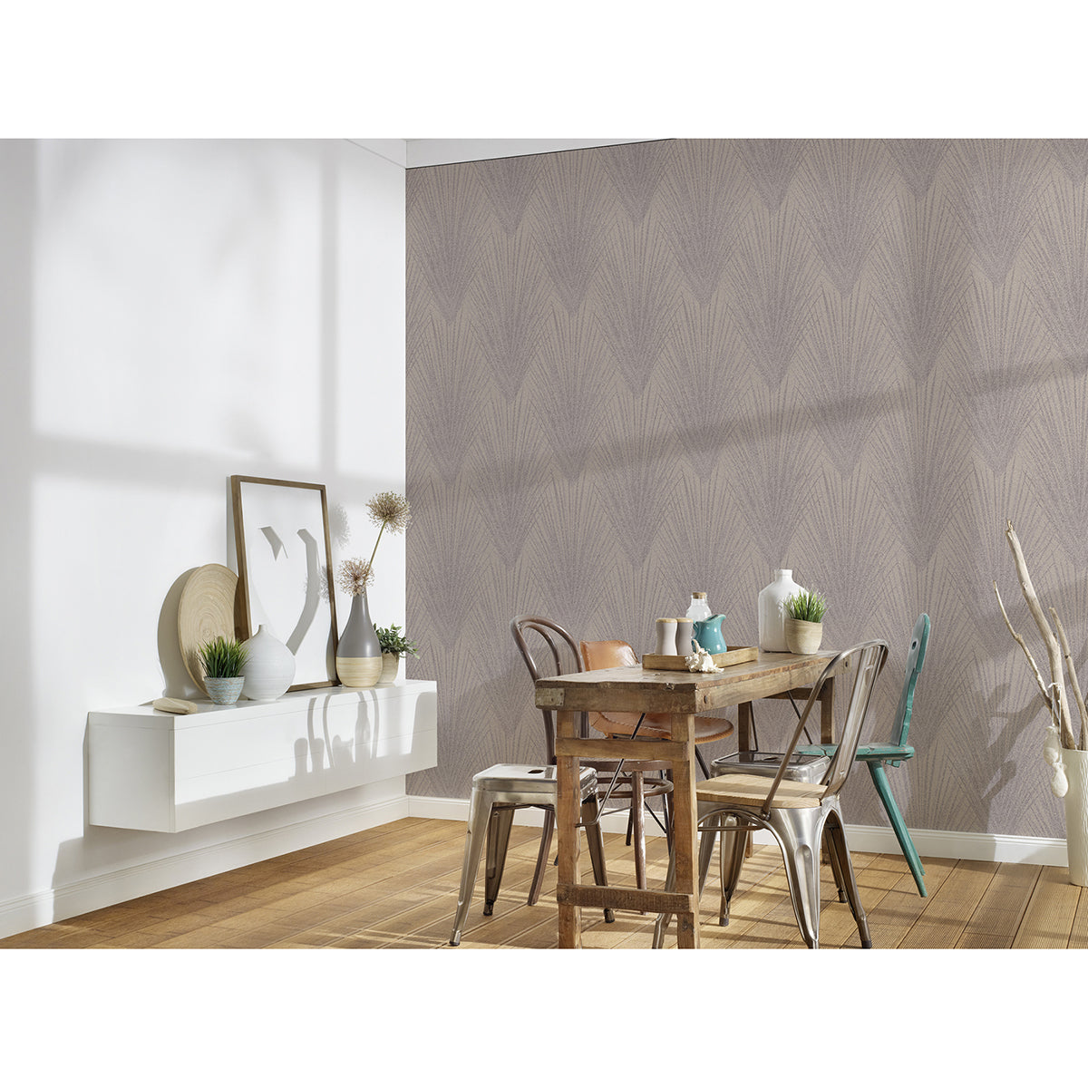 Keina Beige Fronds Wallpaper  | Brewster Wallcovering - The WorkRm