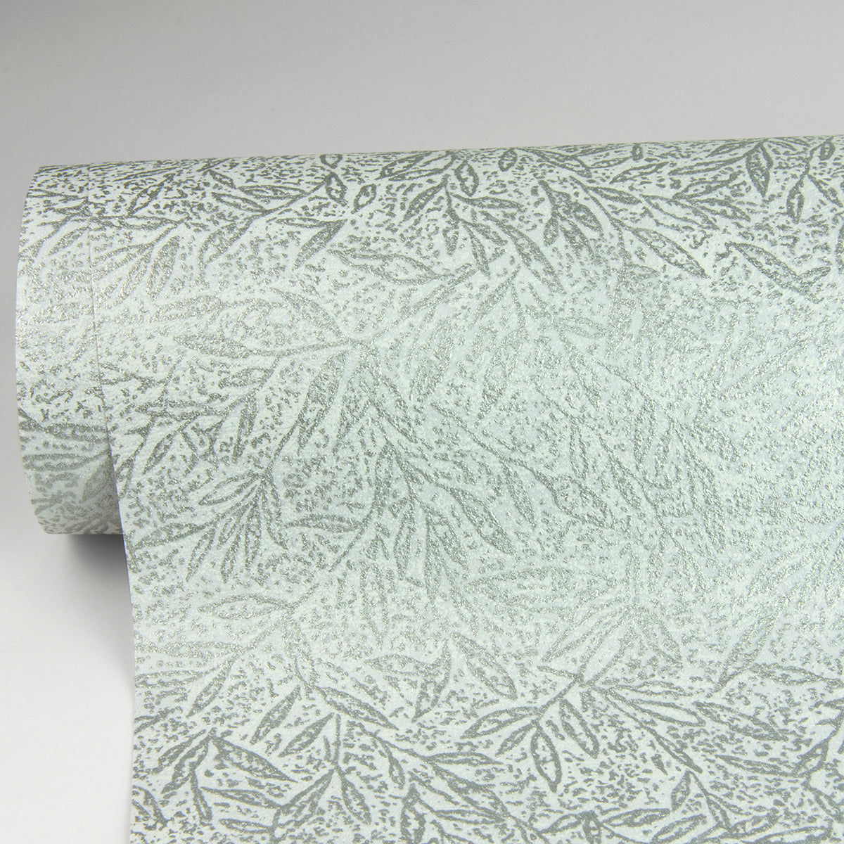 Sayuri Silver Leaf Trail Wallpaper - Brewster Wallcovering