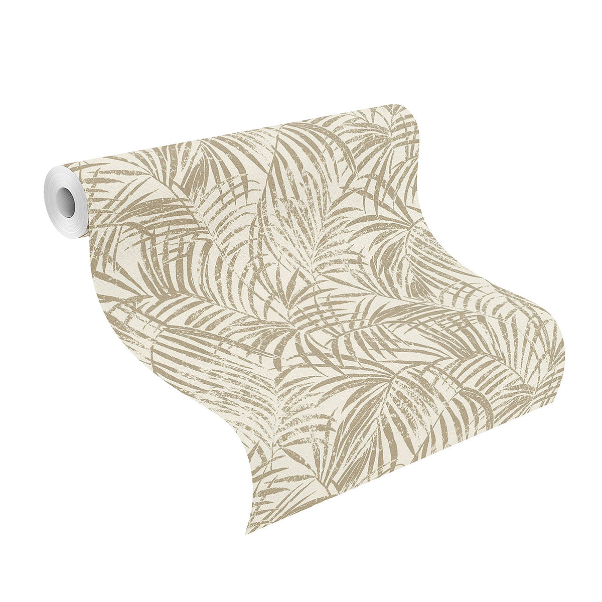 Yumi Gold Palm Leaf Wallpaper - Brewster Wallcovering