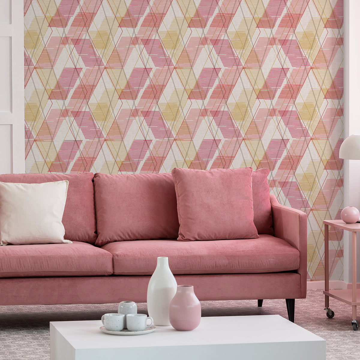 Coral Wallis Peel and Stick Wallpaper - Brewster Wallcovering