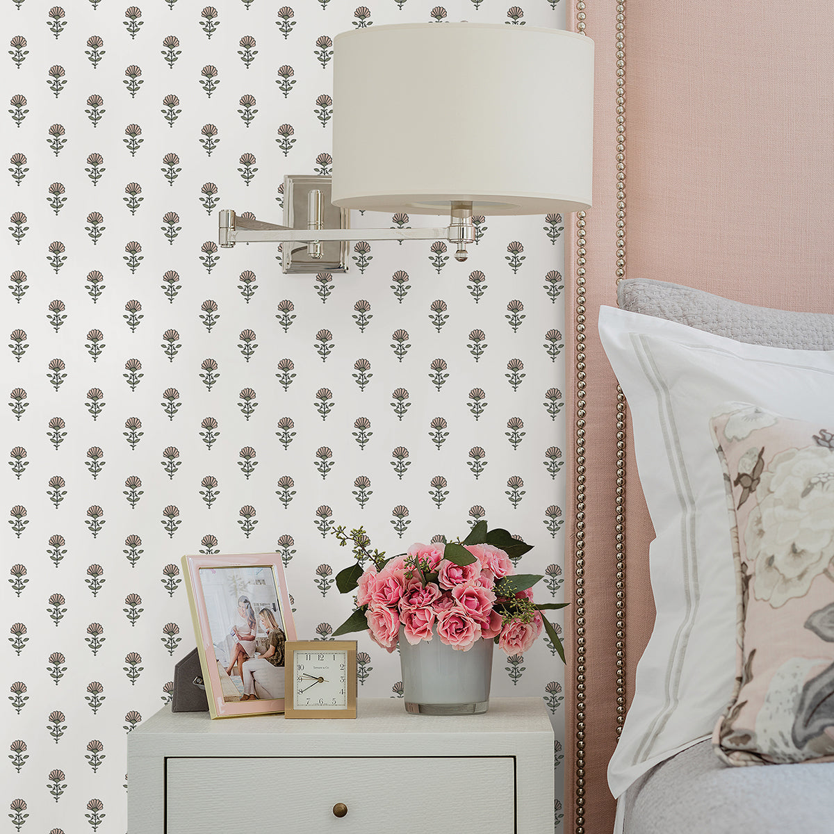 Libby Petal Mini Floral Wallpaper By Erin Gates - Brewster Wallcovering