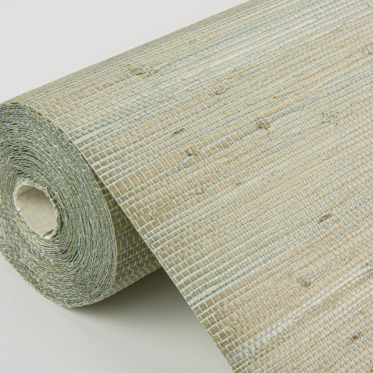 Battan Mint Jute Grasscloth Wallpaper  | Brewster Wallcovering - The WorkRm