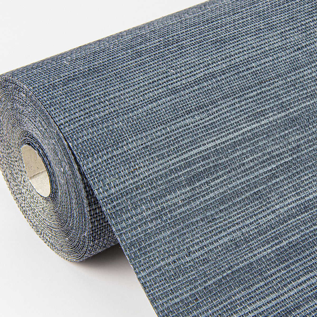 Victoria Indigo Sisal Grasscloth Wallpaper  | Brewster Wallcovering - The WorkRm