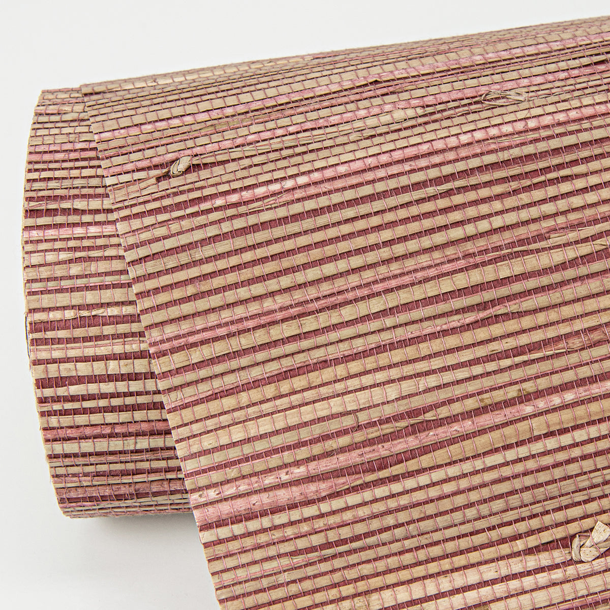 Shuang Raspberry Handmade Grasscloth Wallpaper - Brewster Wallcovering