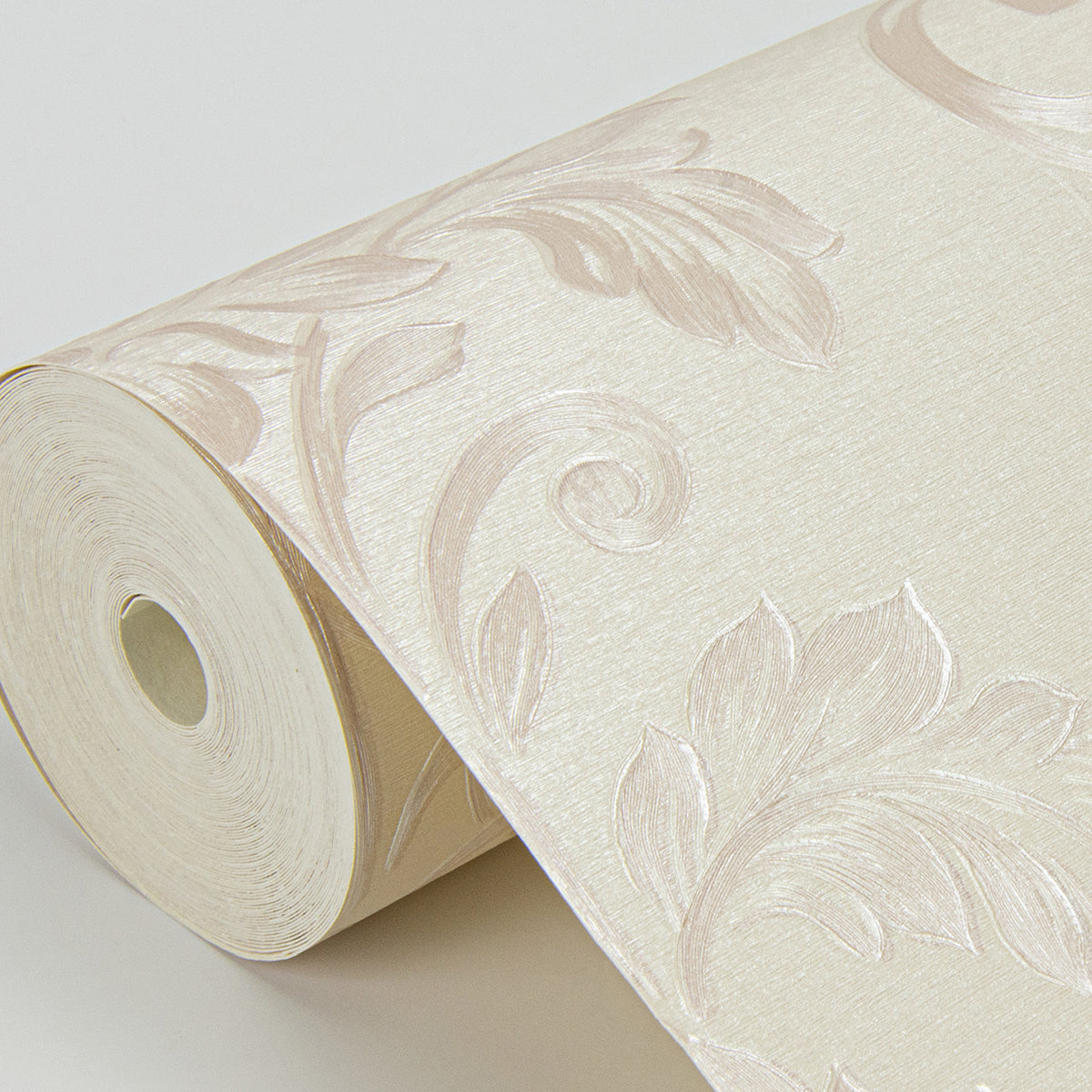 Antonella Rose Gold Scroll Wallpaper  | Brewster Wallcovering - The WorkRm