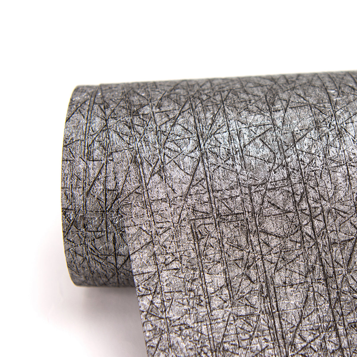 Nagano Black Distressed Texture Wallpaper - Brewster Wallcovering