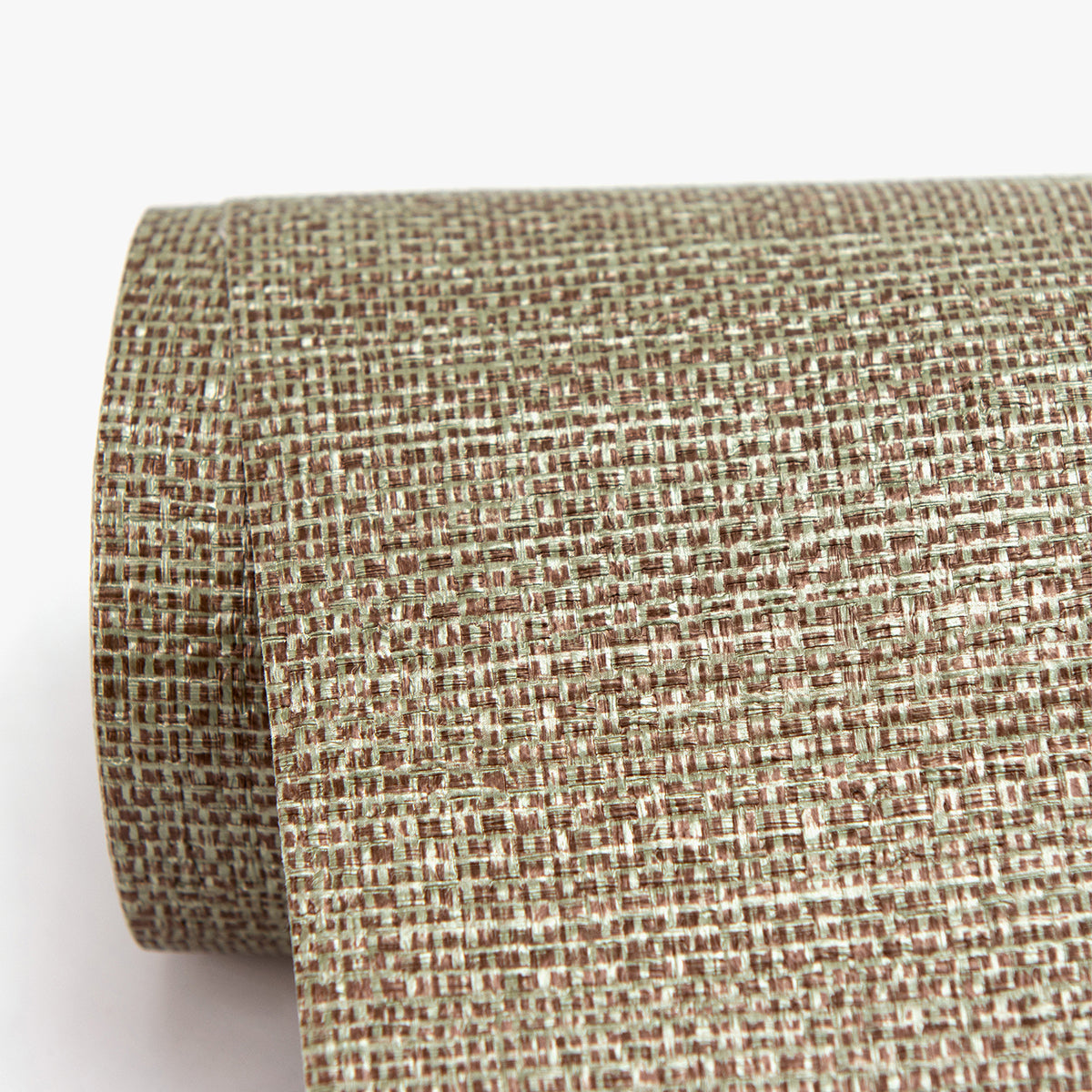 Bohemian Bling Olive Basketweave Wallpaper - Brewster Wallcovering