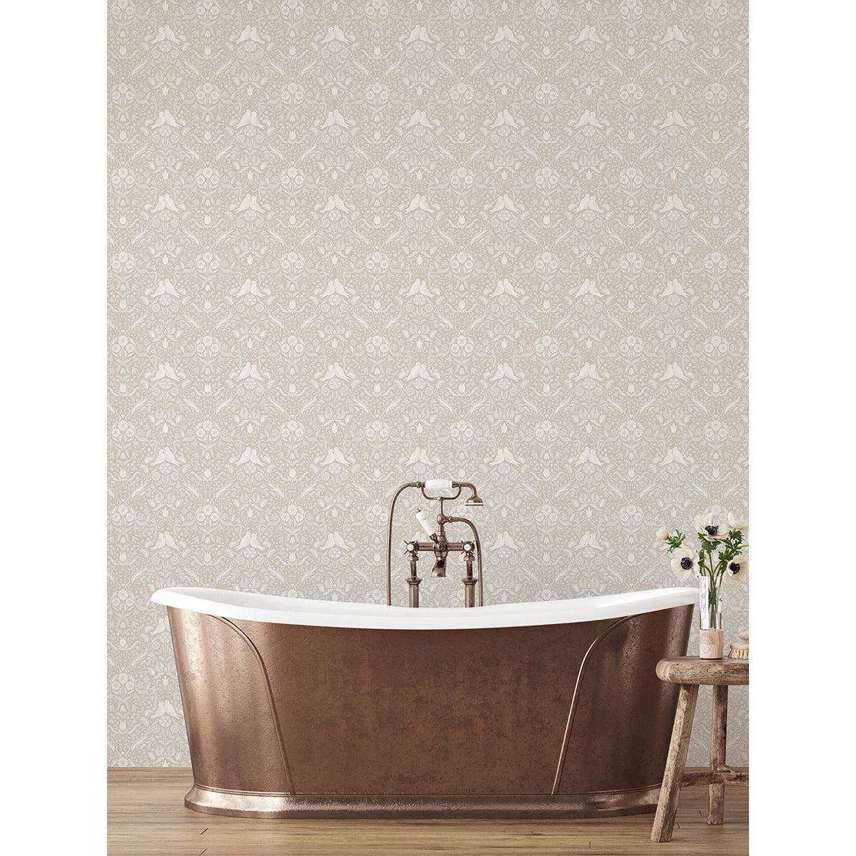 Niki Beige Country Kitsch Wallpaper  | Brewster Wallcovering - The WorkRm