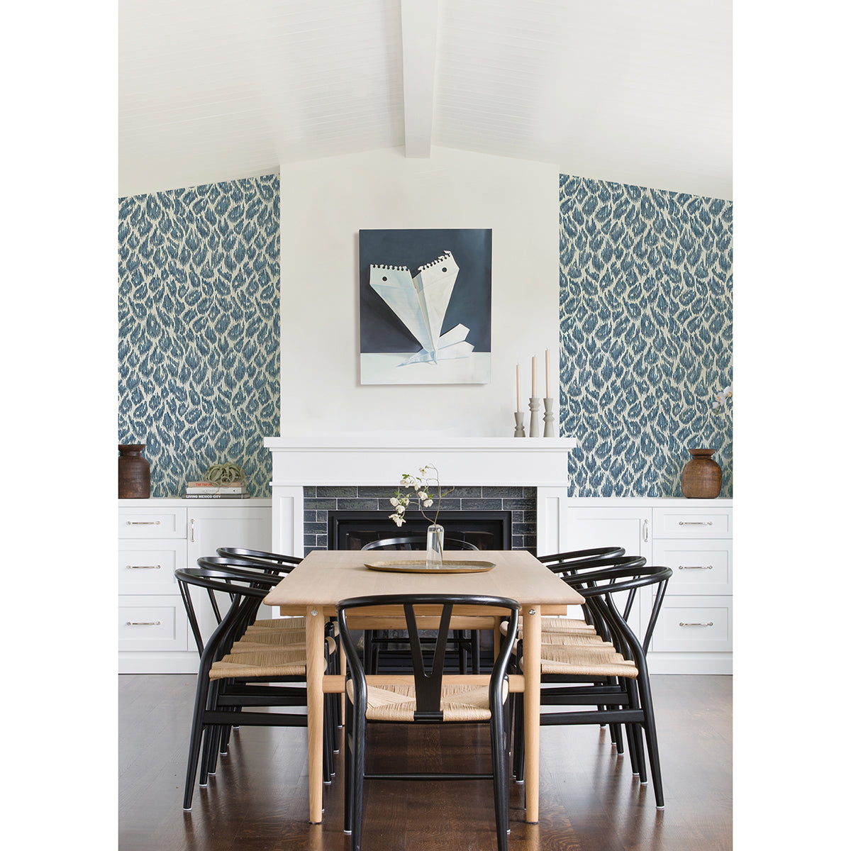 Electra Blue Leopard Spot String Wallpaper  | Brewster Wallcovering - The WorkRm