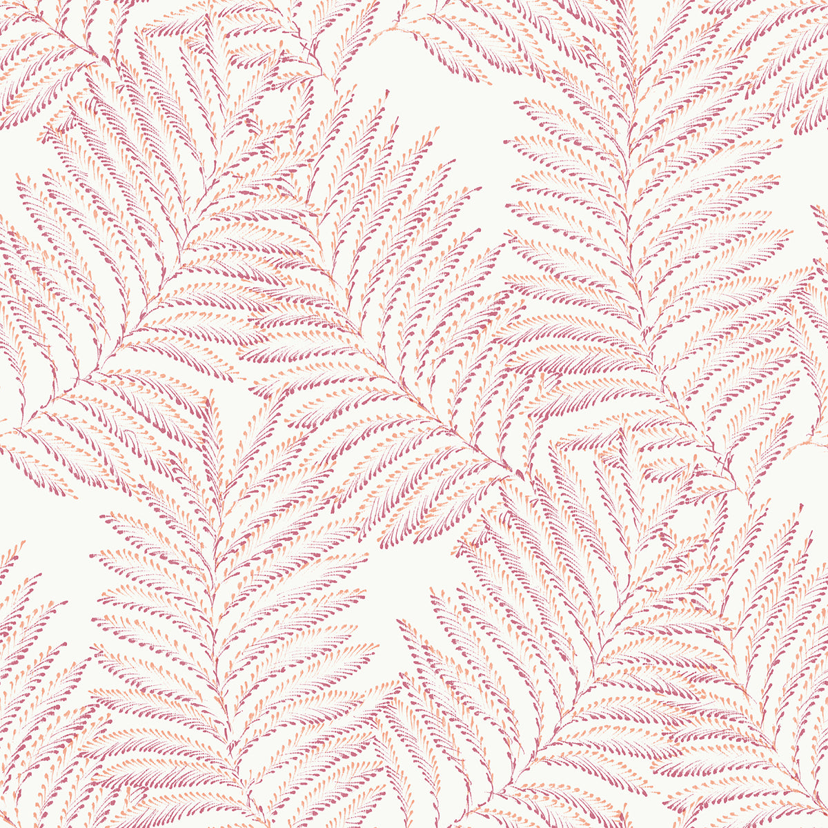 Picture of Finnley Pink Inked Fern Wallpaper