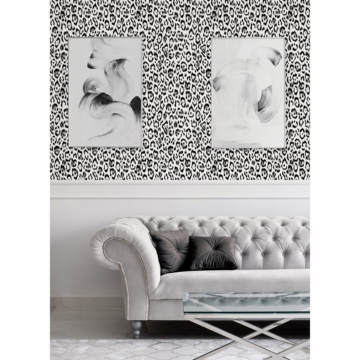 Black Marlowe Novelty Peel and Stick Wallpaper  | Brewster Wallcovering - The WorkRm