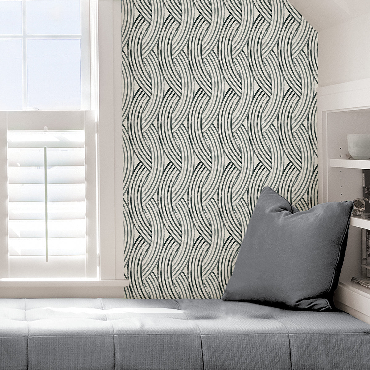 Charcoal Meraki Peel and Stick Wallpaper  | Brewster Wallcovering