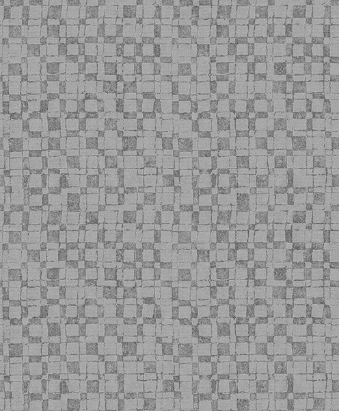 Picture of Sarni Silver Grid Wallpaper