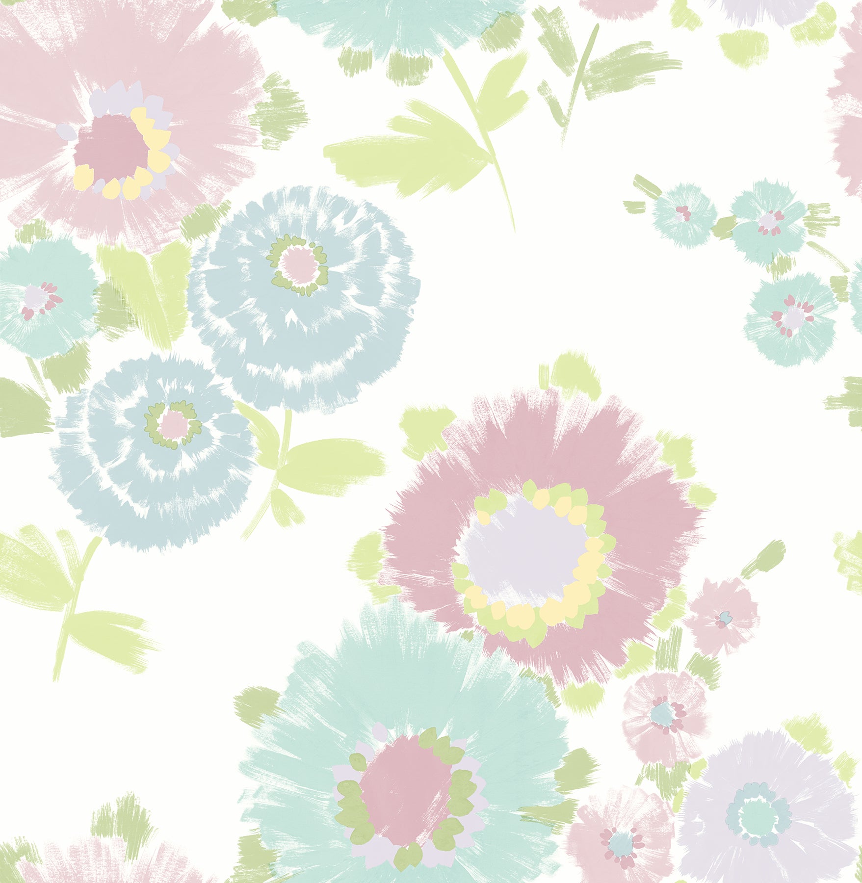 Picture of Essie Pastel Painterly Floral Wallpaper