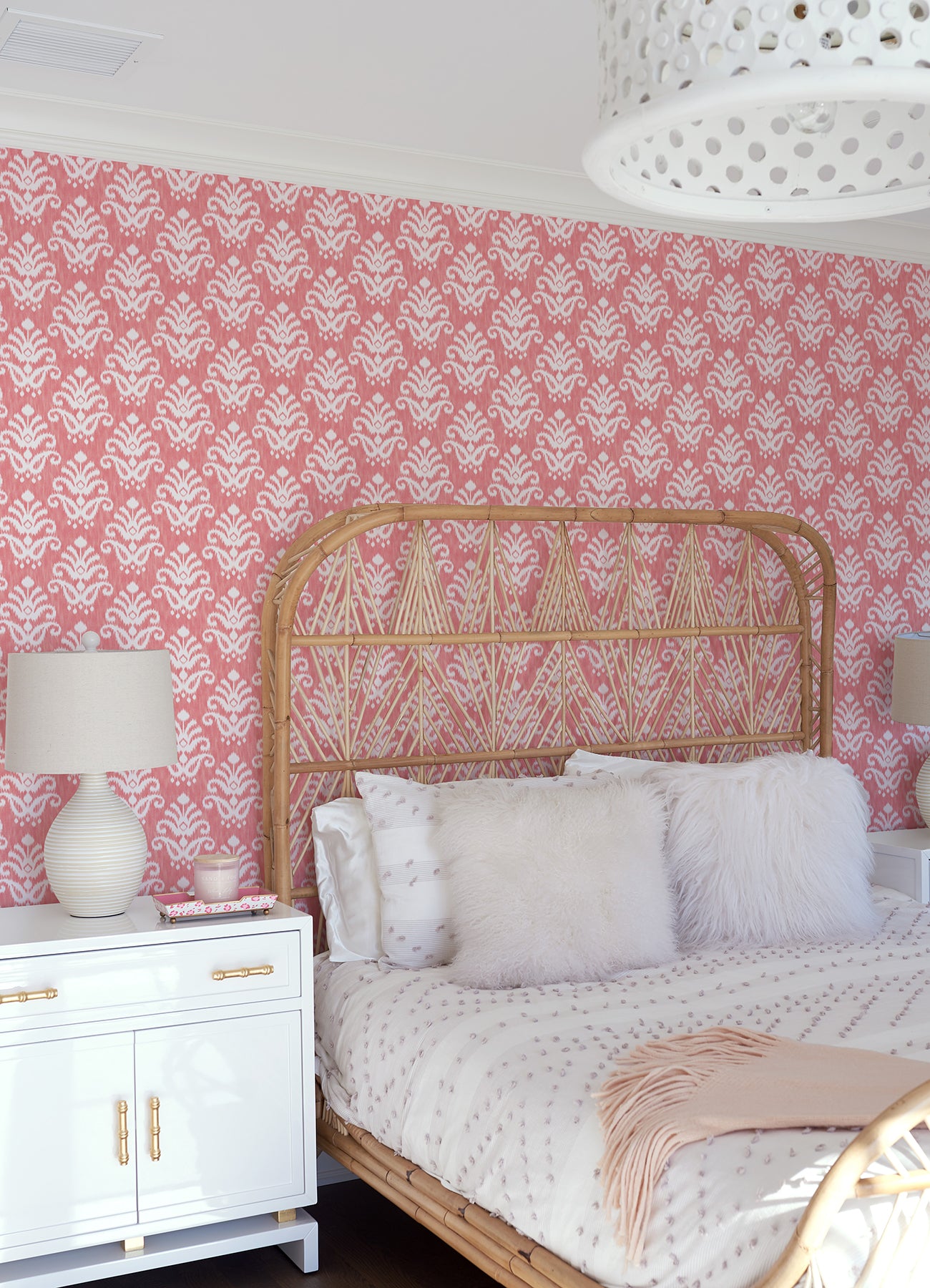 Keaton Coral Medallion Wallpaper  | Brewster Wallcovering - The WorkRm