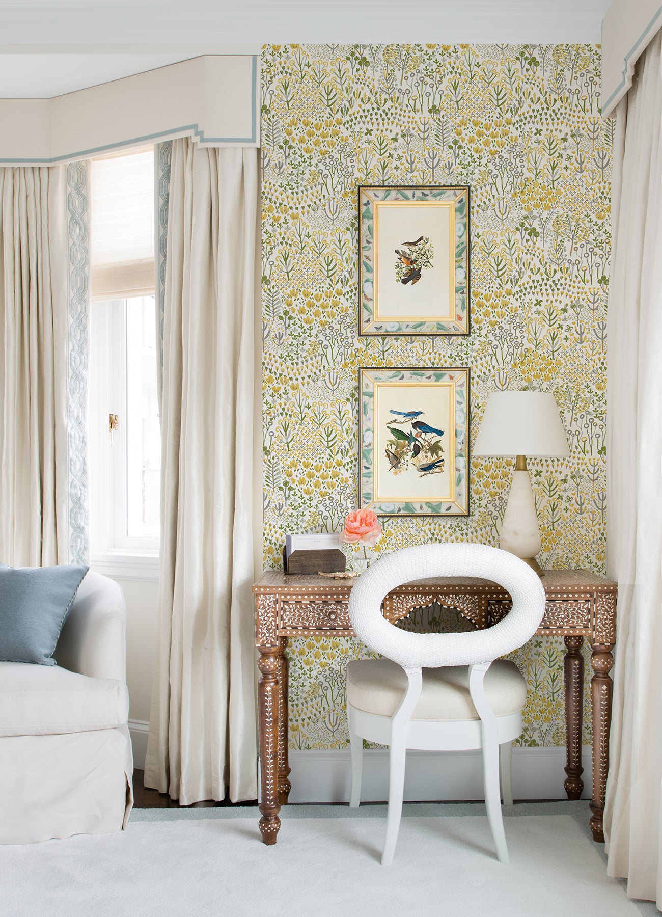 Chilton Yellow Wildflowers Wallpaper  | Brewster Wallcovering - The WorkRm