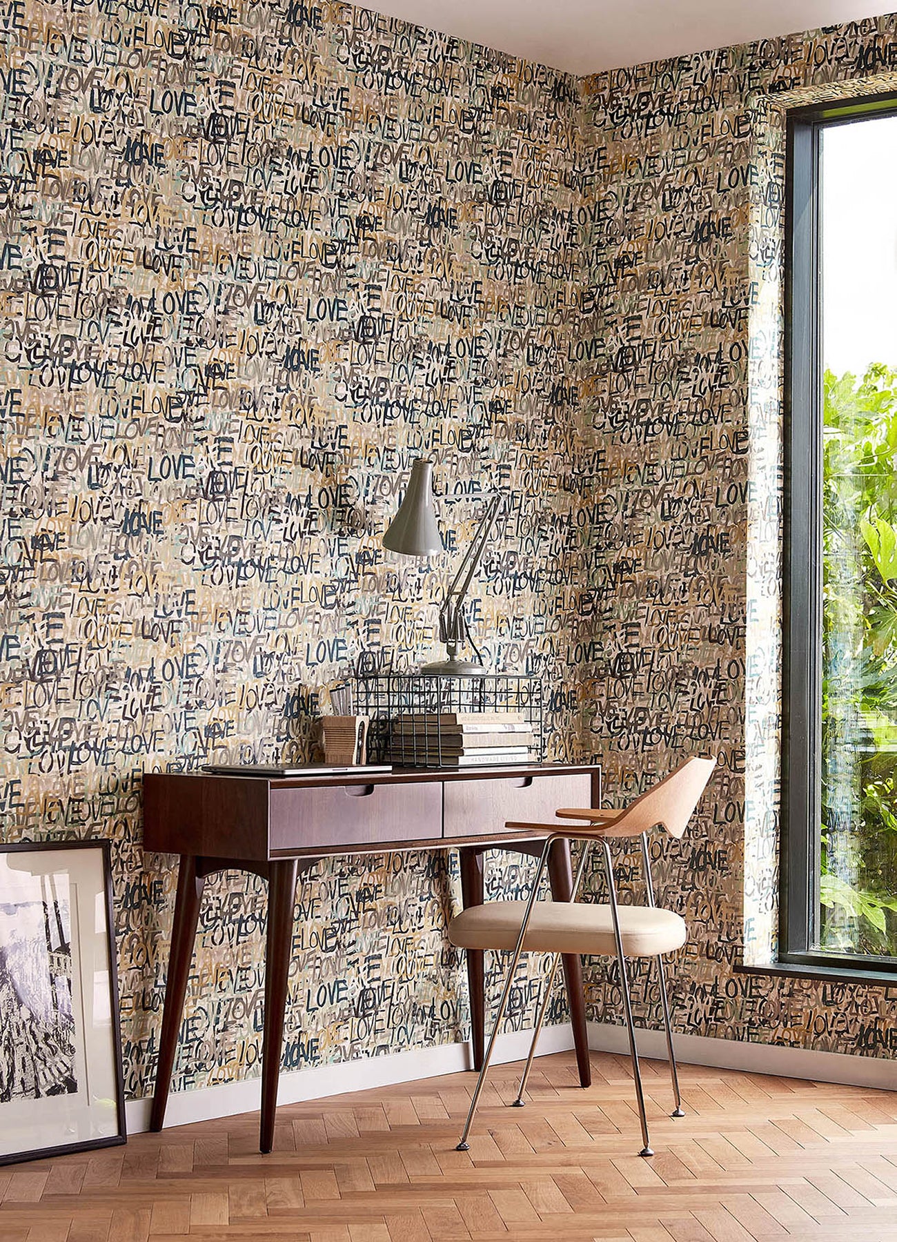 Indio Neutral Love Scribble Wallpaper  | Brewster Wallcovering - The WorkRm