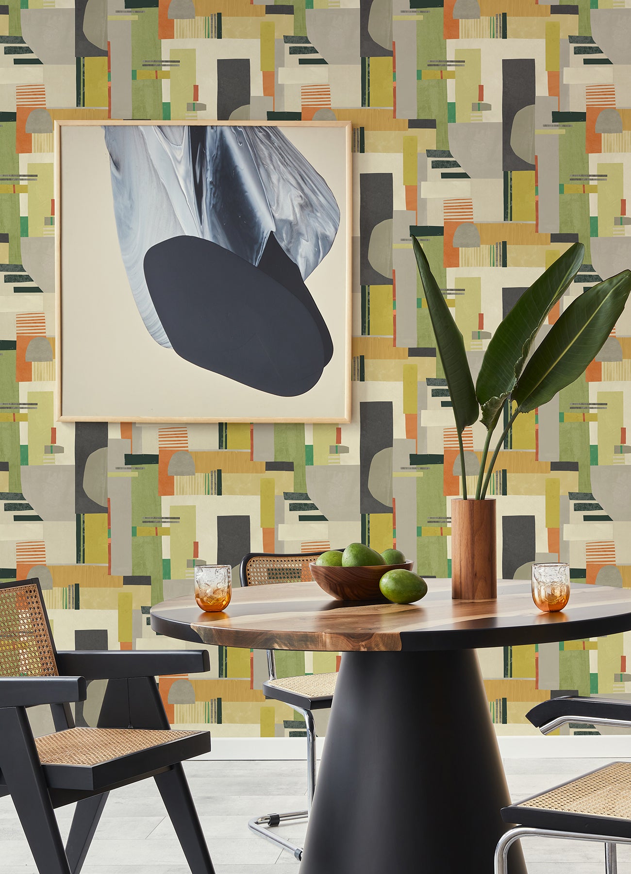 Rhodes Sage Blocs Wallpaper  | Brewster Wallcovering - The WorkRm