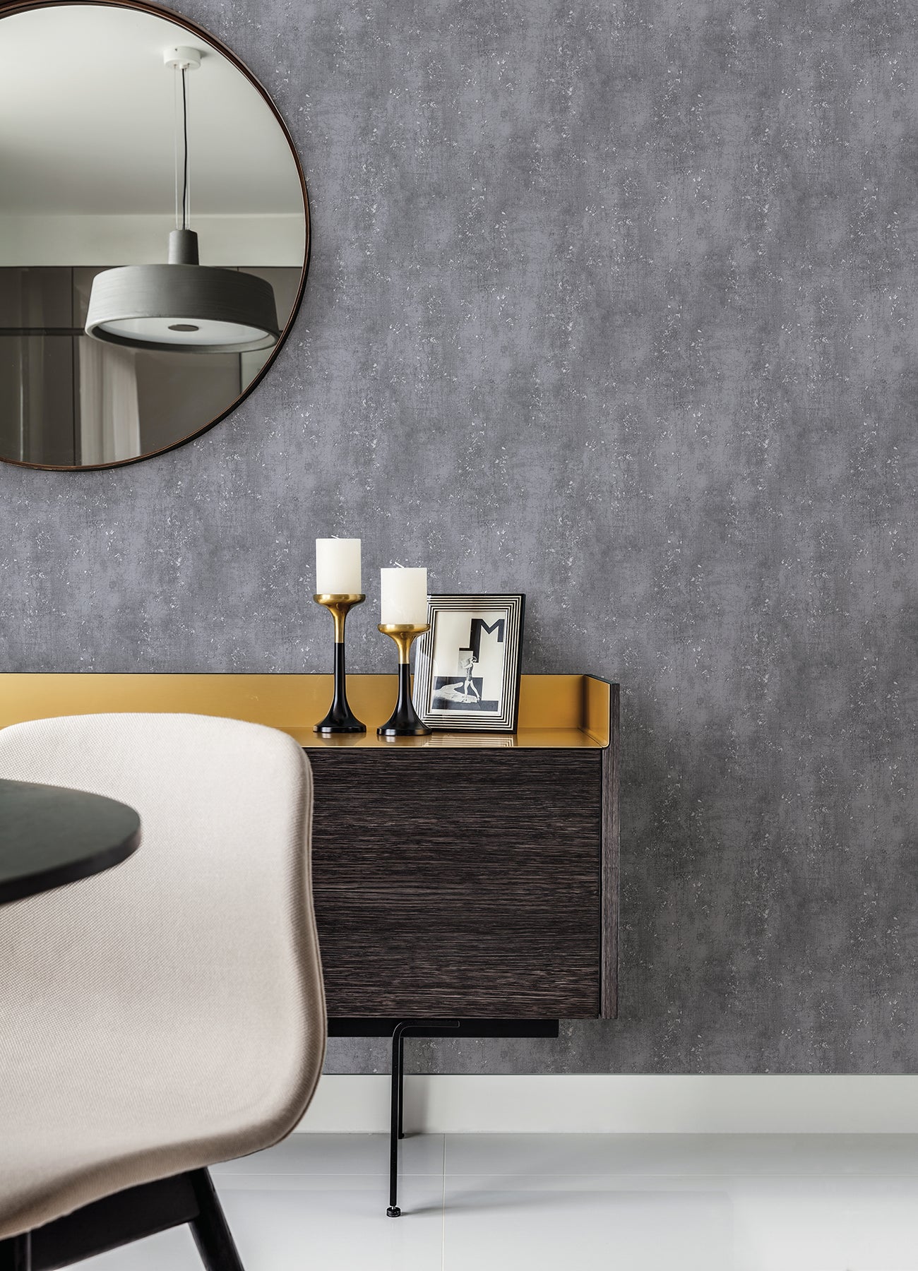 Miller Grey Cork Wallpaper - Brewster Wallcovering