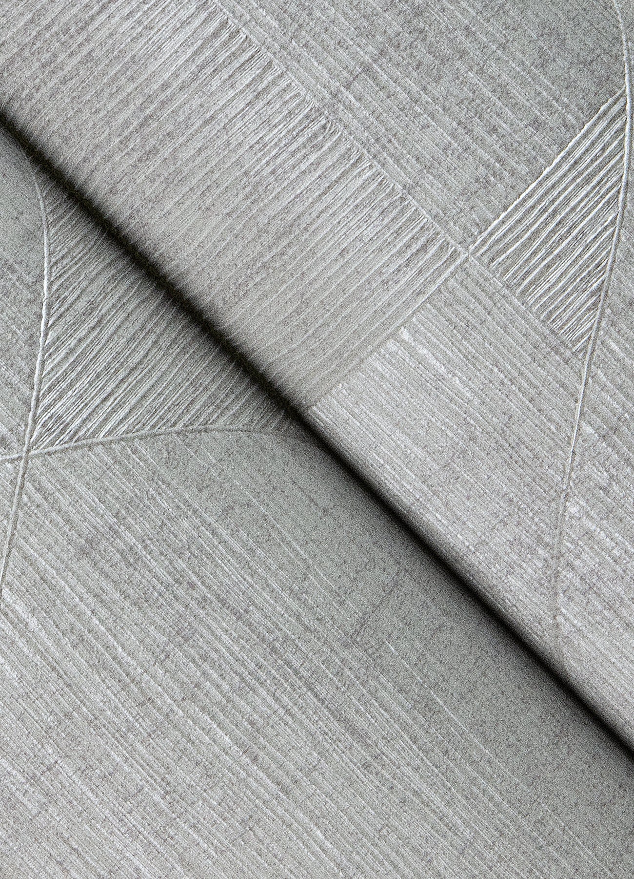 Wegener Silver Geometric Wallpaper  | Brewster Wallcovering
