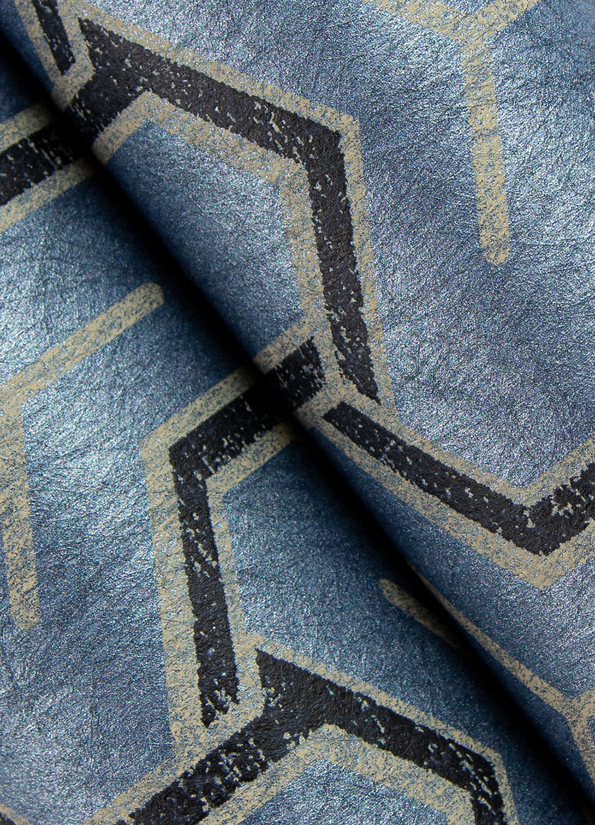 Gautier Blue Tessellate Wallpaper - Brewster Wallcovering