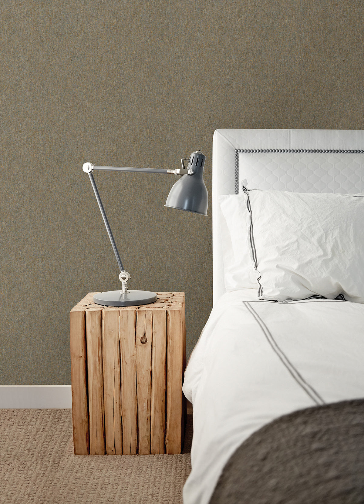 Gerard Beige Distressed Texture Wallpaper - Brewster Wallcovering