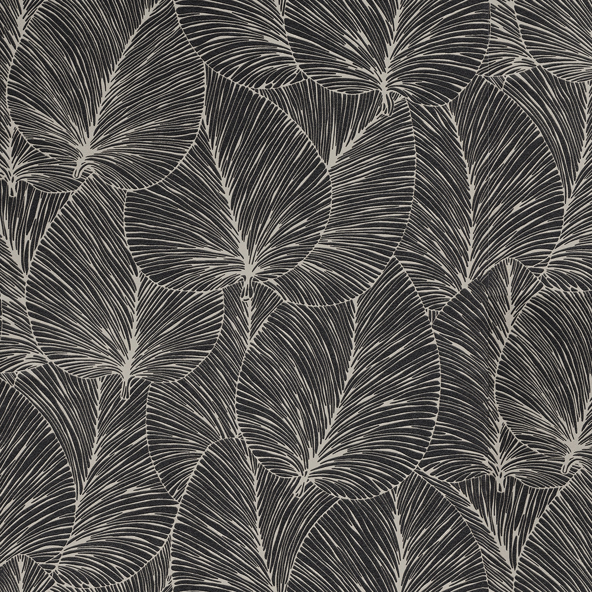 Picture of Eilian Black Palm Wallpaper