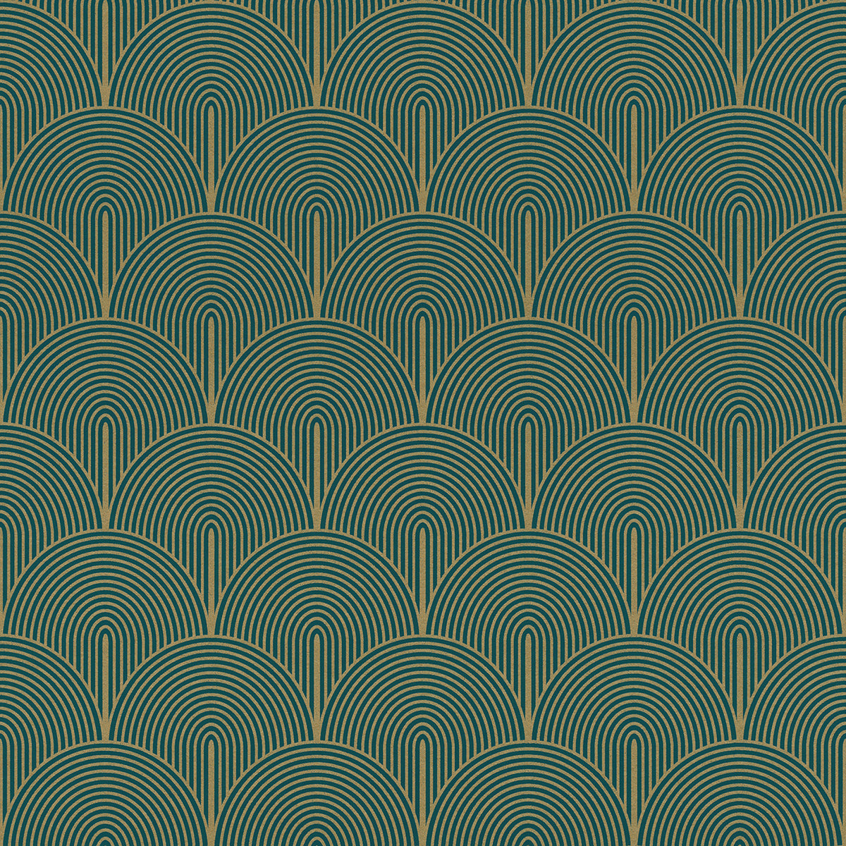 Picture of Oxxon Teal Deco Arches Wallpaper