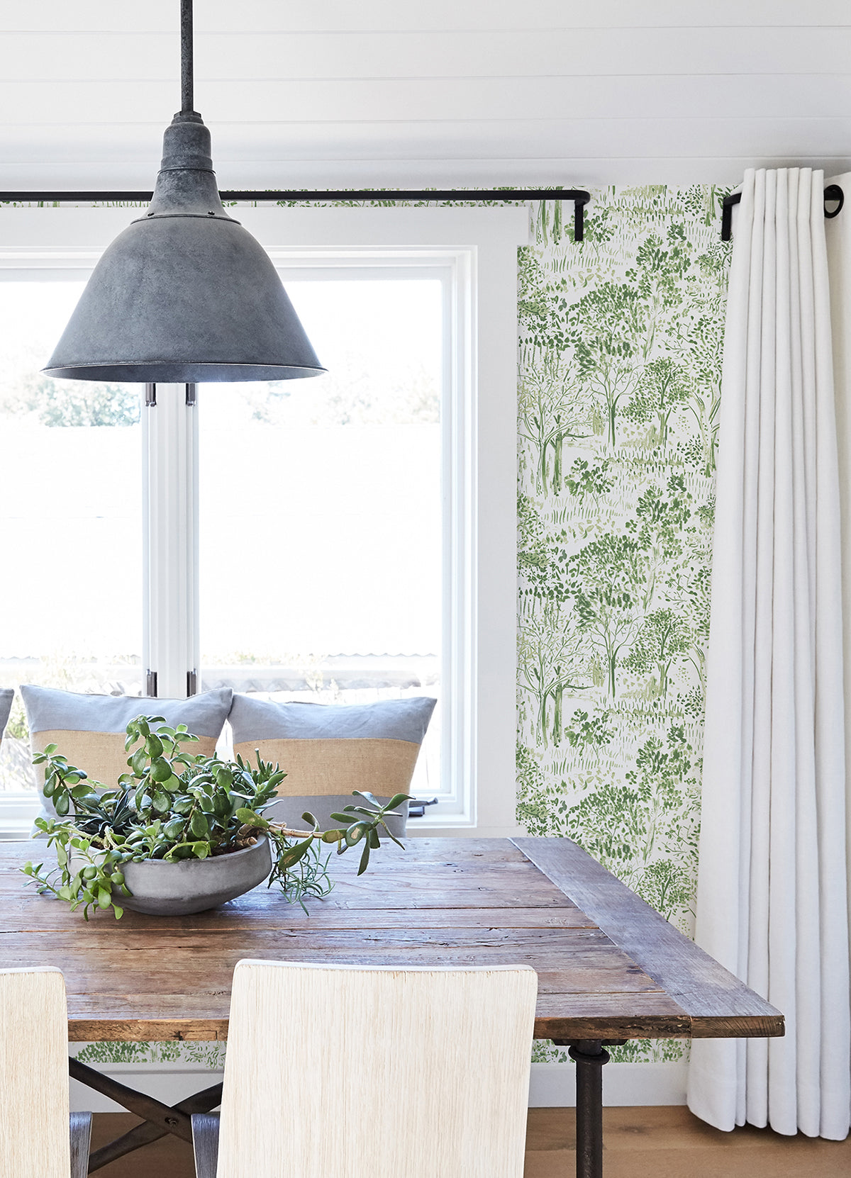 Walden Green Forest Wallpaper - Brewster Wallcovering