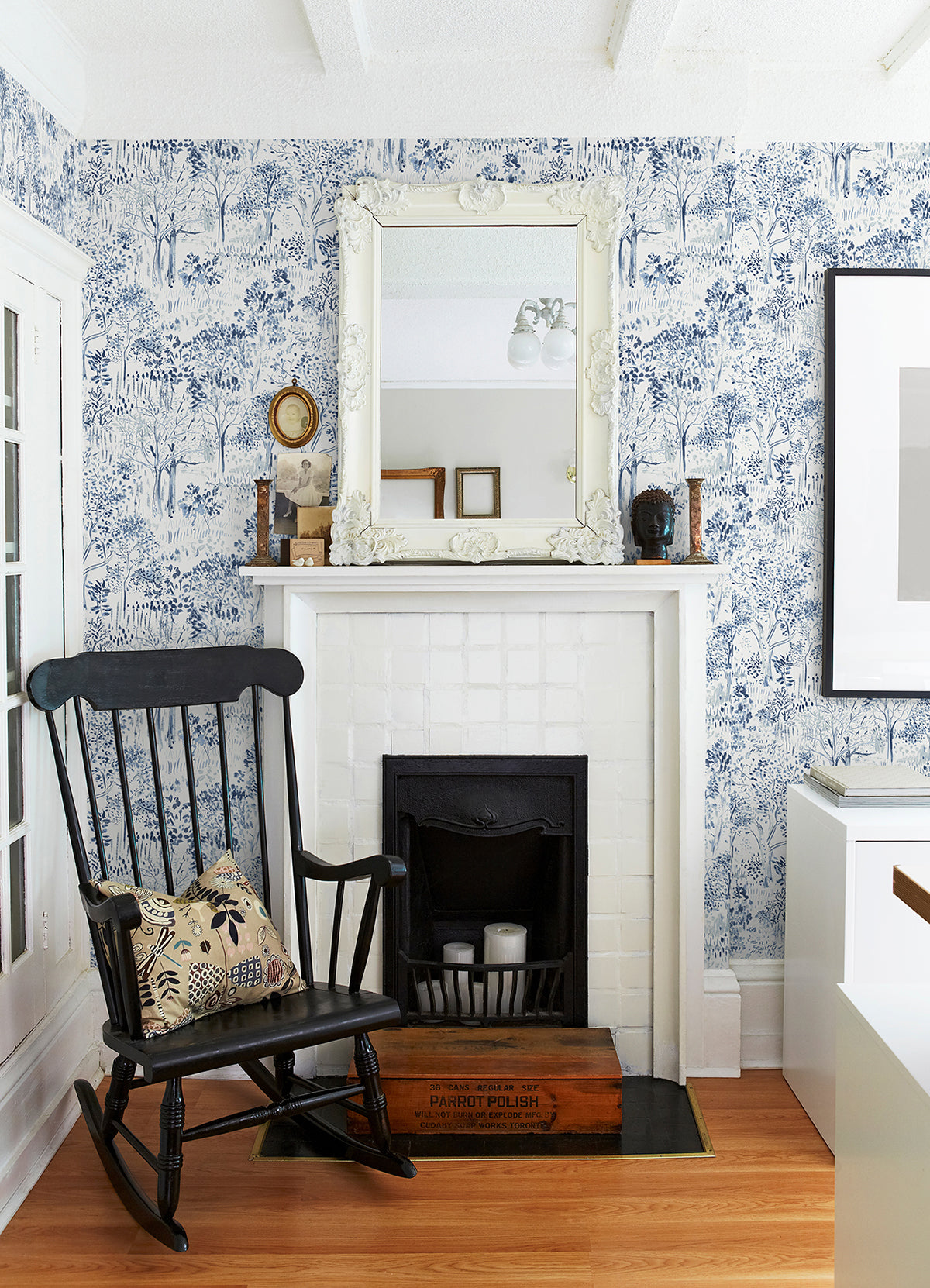 Walden Navy Forest Wallpaper  | Brewster Wallcovering - The WorkRm