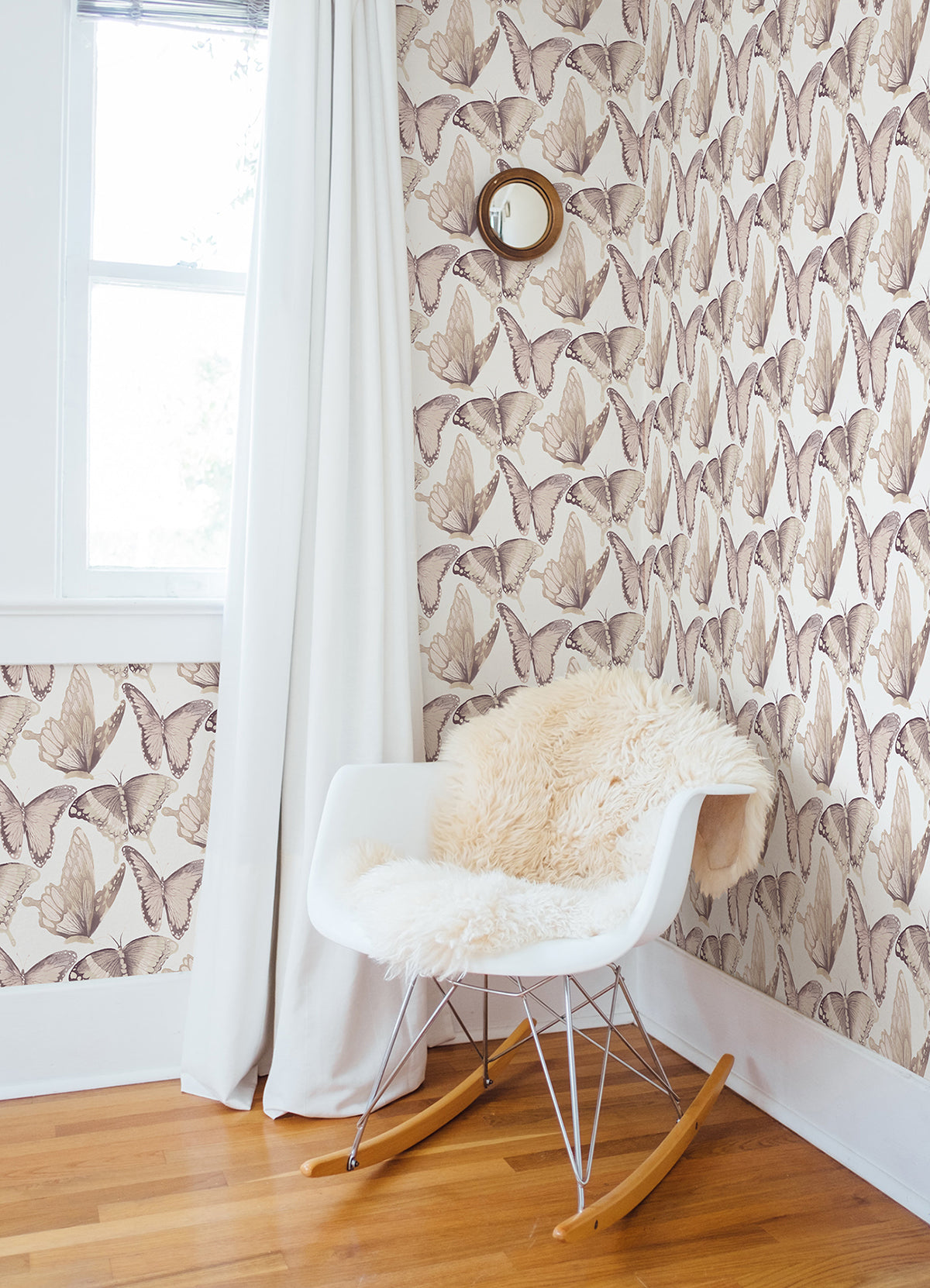 Janetta Blush Butterfly Wallpaper  | Brewster Wallcovering - The WorkRm