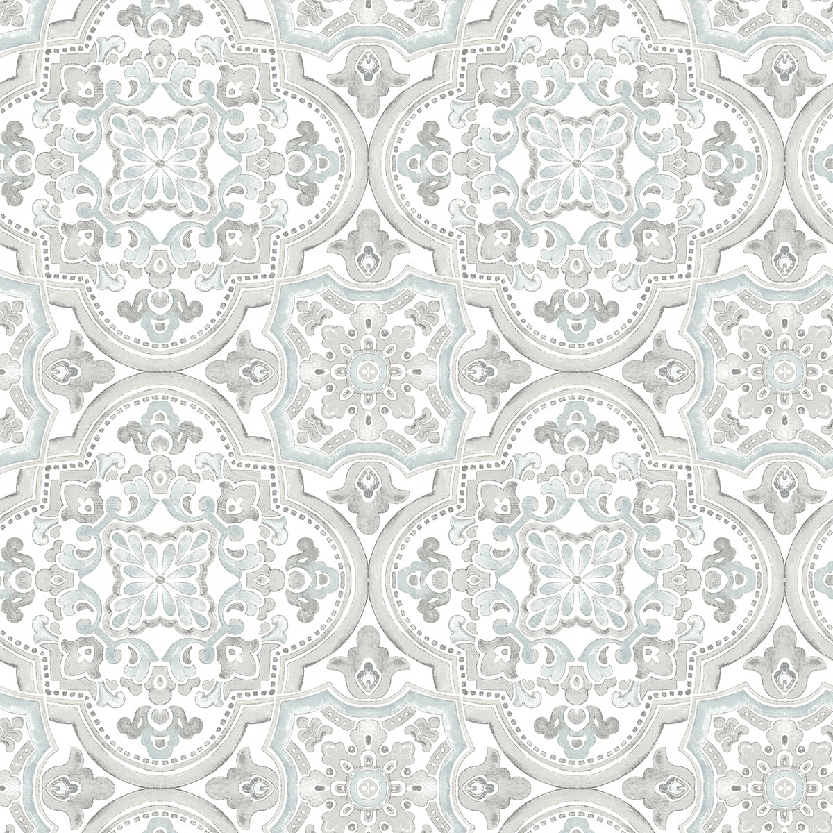 Picture of Concord Aqua Medallion Wallpaper