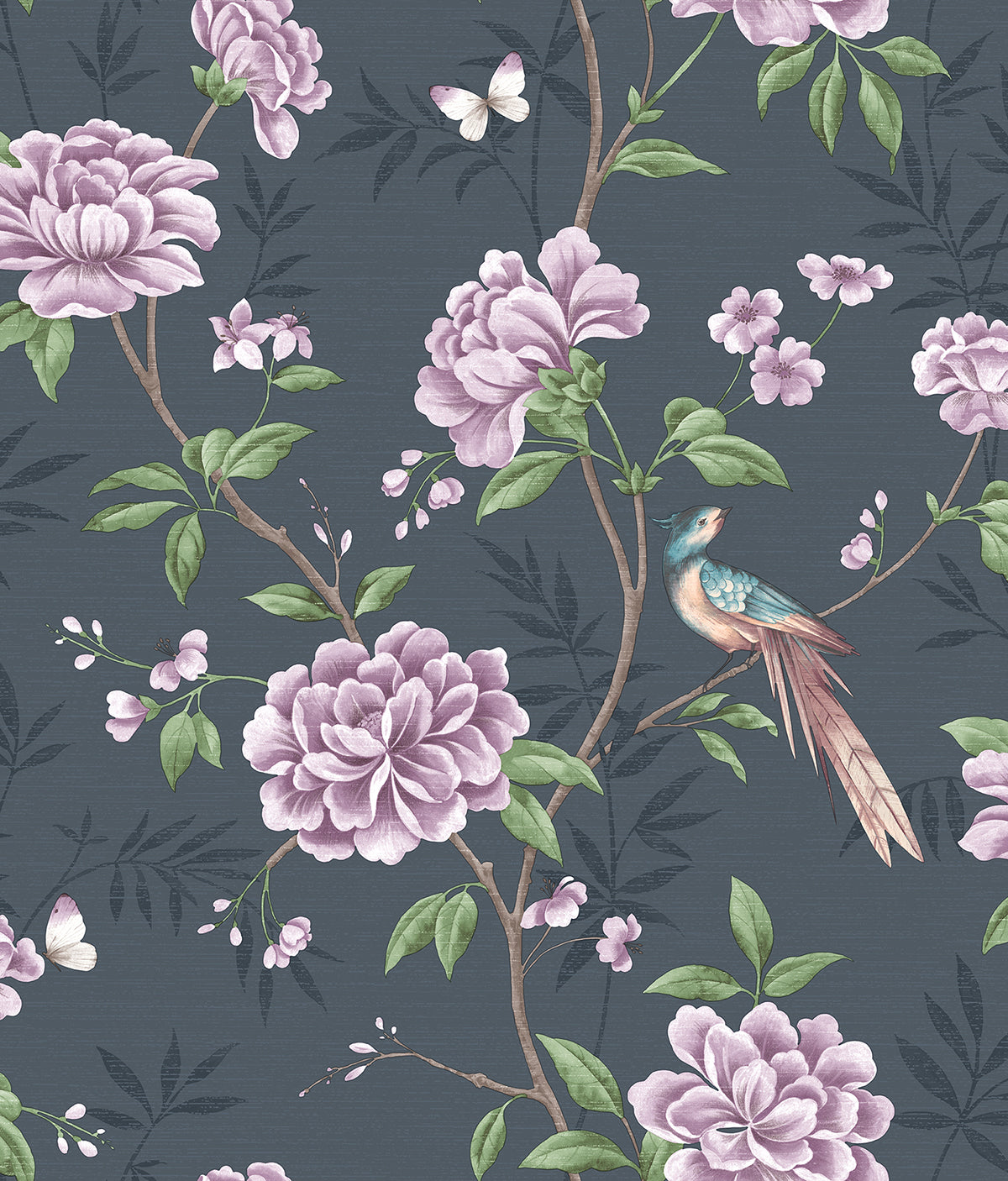 Picture of Akina Navy Floral Wallpaper