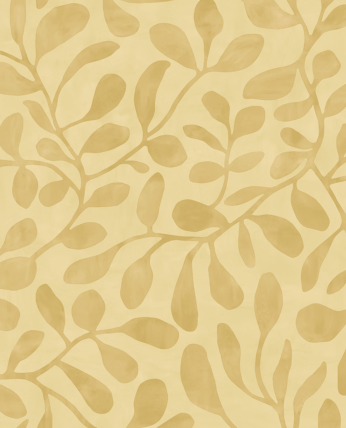 Brewster Wallcovering-Fiona Yellow Leafy Vines Wallpaper