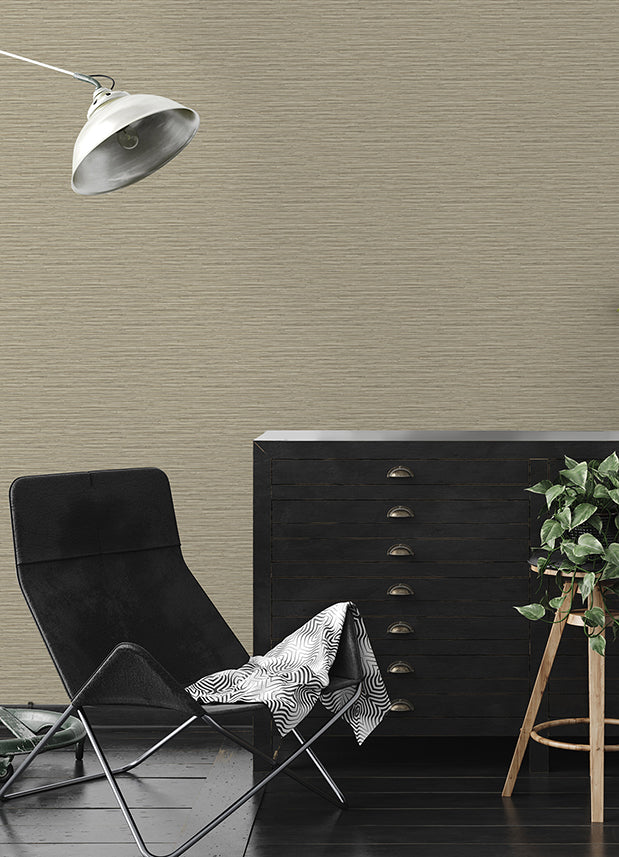 Rushmore Light Brown Faux Grasscloth Wallpaper - Brewster Wallcovering