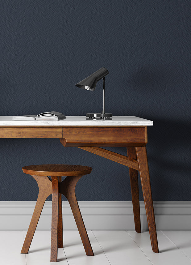 Apex Blue Weave Wallpaper  | Brewster Wallcovering - The WorkRm