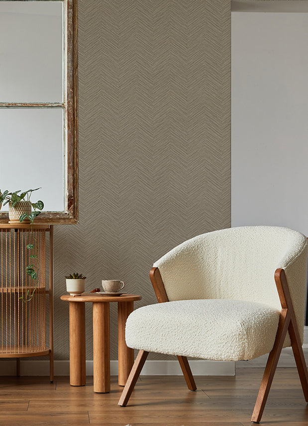 Apex Light Brown Weave Wallpaper  | Brewster Wallcovering - The WorkRm