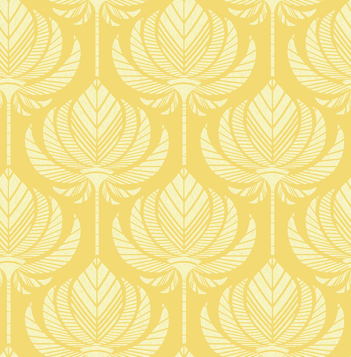 Picture of Palmier Yellow Lotus Fan Wallpaper