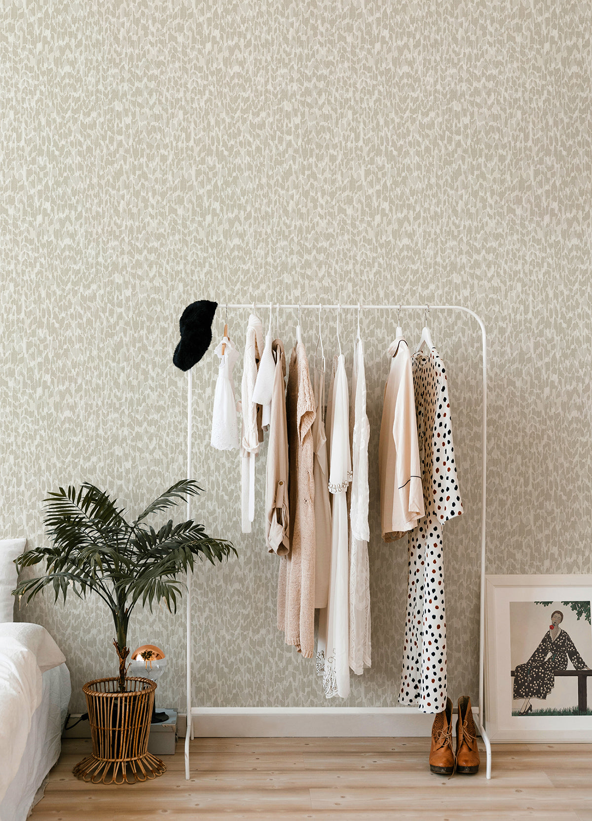 Flavia Light Grey Animal Print Wallpaper  | Brewster Wallcovering - The WorkRm