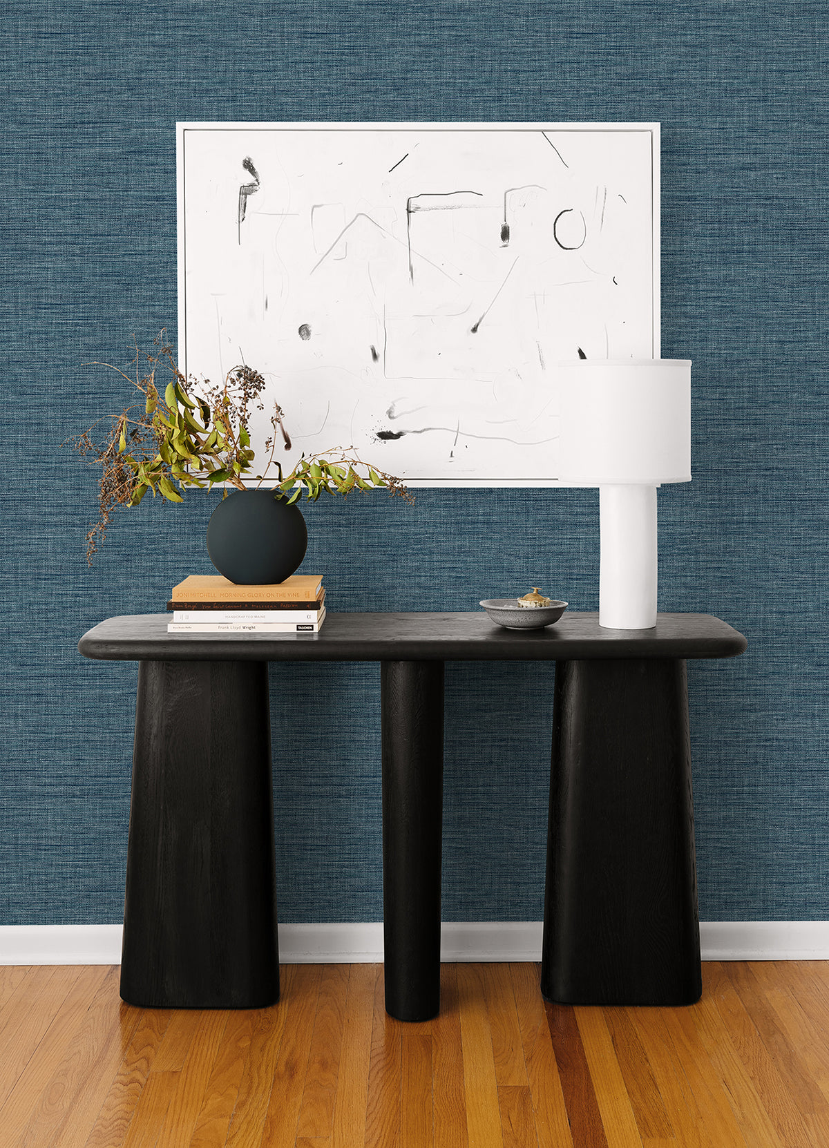 Exhale Denim Texture Wallpaper - Brewster Wallcovering